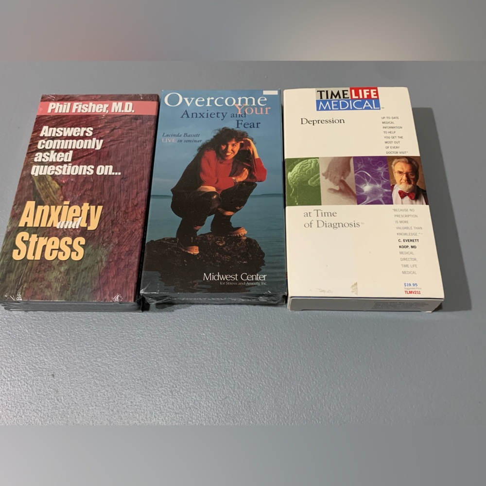 Set of Three Anxiety and Depression VHS